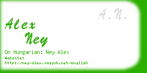 alex ney business card